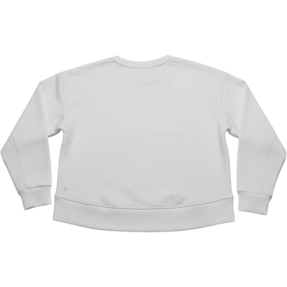 Zella Soft Scuba Knit Oversized Crewneck Sweatshirt Pockets Cream M Athliesure - Picture 2 of 4